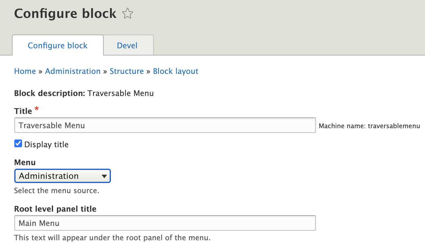 Admin menu as a source for Traversable Menu